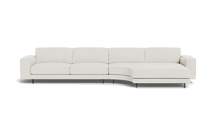 Samba Day sofa med rund chaiselong - Hvid - L:366 cm